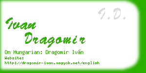 ivan dragomir business card
